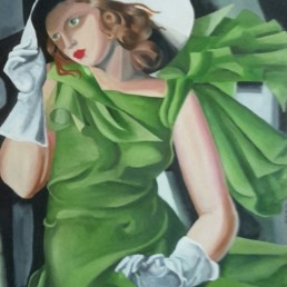 Ragazza con i guanti, Tamara de Lempicka, copia d'autoredi Alfredo Tramutoli Altrart