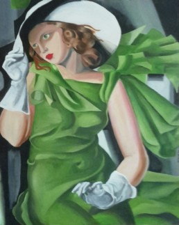 Ragazza con i guanti, Tamara de Lempicka, copia d'autoredi Alfredo Tramutoli Altrart